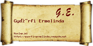 Győrfi Ermelinda névjegykártya